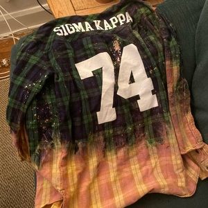 Sigma kappa hand acid dipped flannel